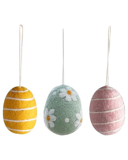 Hanging Felt Easter Eggs (3pk)