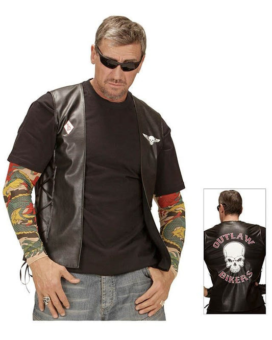 Rocker Biker Vest - Adult Costume