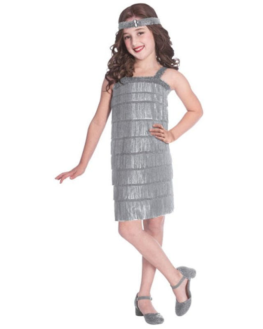 Silver Flapper Dress - Child Costume