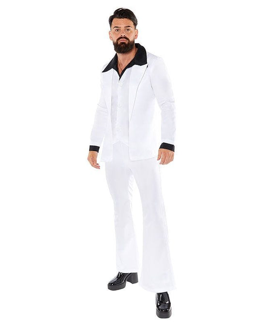 70's White Disco Suit - Adult Costume
