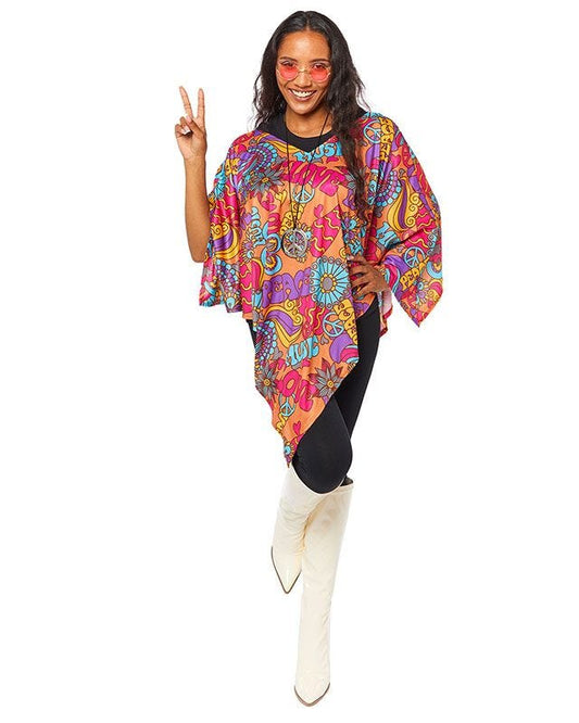 60s Hippy Poncho - Adult Costume