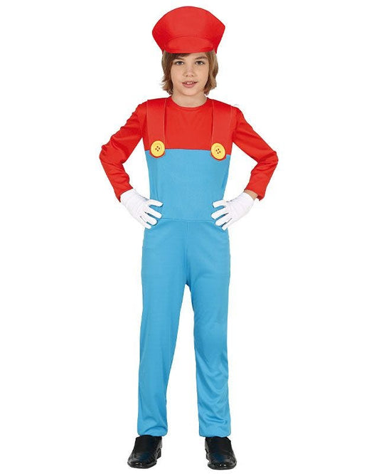 Gaming Red Plumber - Child Costume