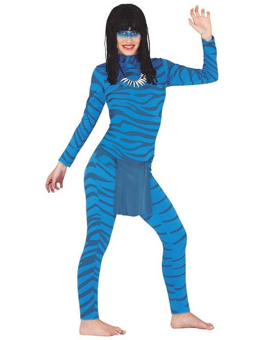Blue Skinned Humaniod Womens- Adult Costume