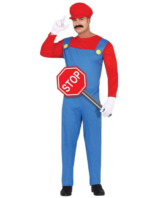Gaming Red Plumber - Adult Costume