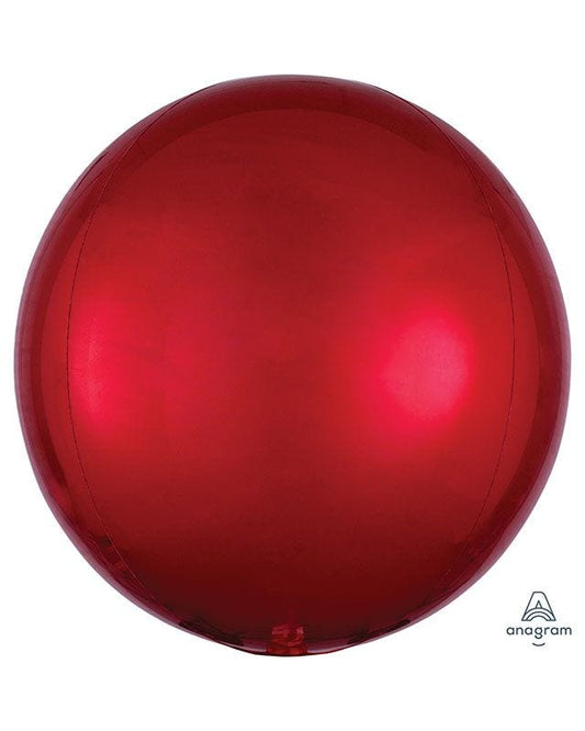 Red Orbz Balloon - 16" Foil - Unpackaged