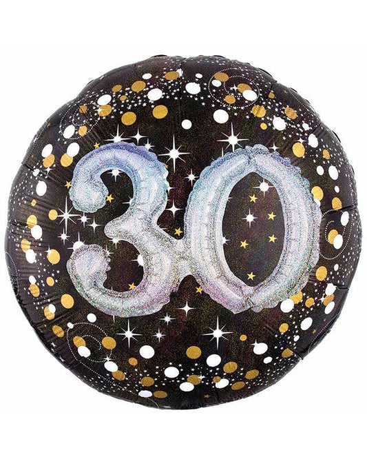 30th Birthday Sparkling Celebration 3D Balloon - 32" Foil
