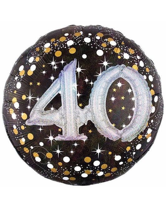 Sparkling Celebration 40th Birthday 3D Balloon - 32" Foil