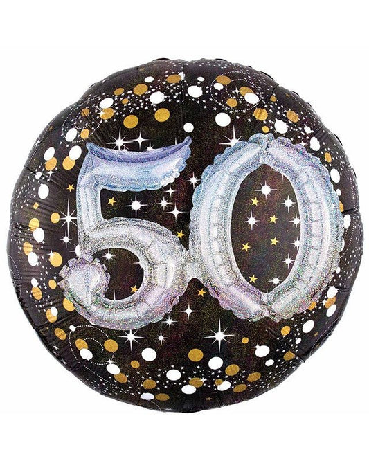 Sparkling Celebration 50th Birthday 3D Balloon - 32" Foil