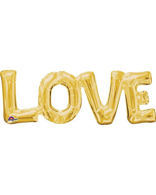 Love Gold Foil Phrase Balloon - 25"