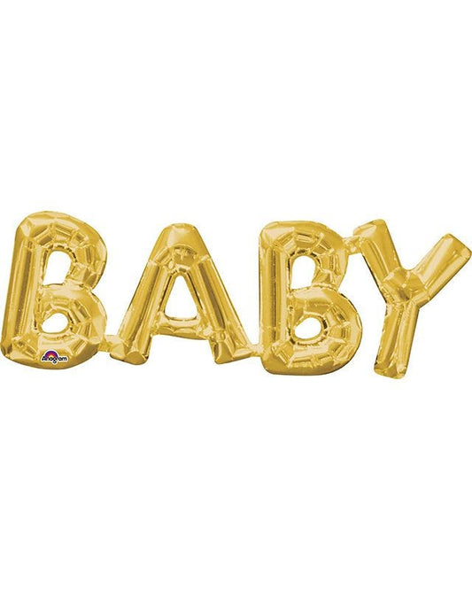 Baby Gold Foil Phrase Balloon 9" Foil