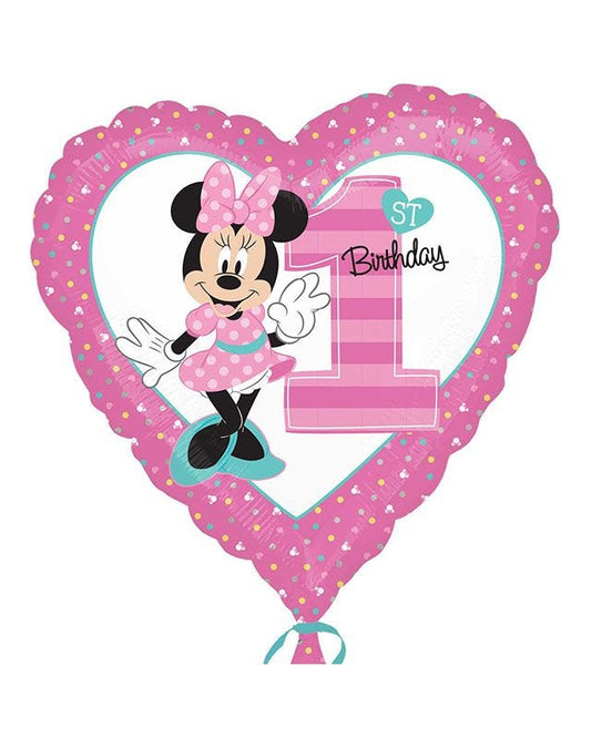 Minnie Mouse 1st Birthday Balloon - 18" Foil