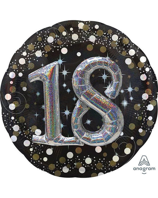 18th Birthday Sparkling Celebration 3D Balloon - 32" Foil