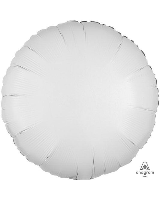 White Round Balloon - 18'' Foil - Unpackaged