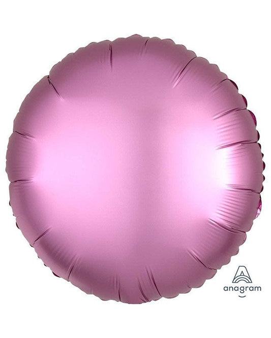 Flamingo Satin Luxe Circle Foil Balloon - 18" Unpackaged