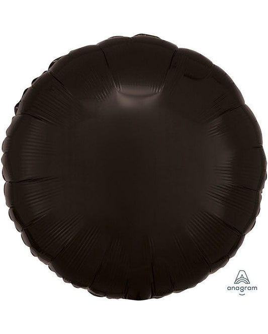 Black Round Balloon - 18'' Foil - Unpackaged