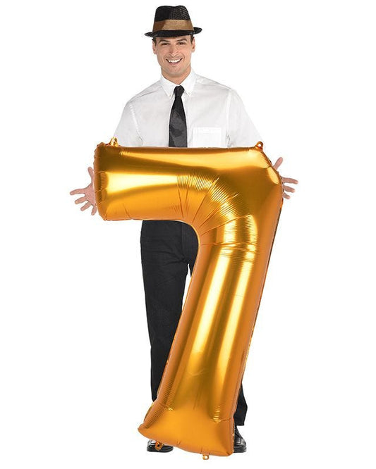Gold Number 7 Balloon - 53" Foil