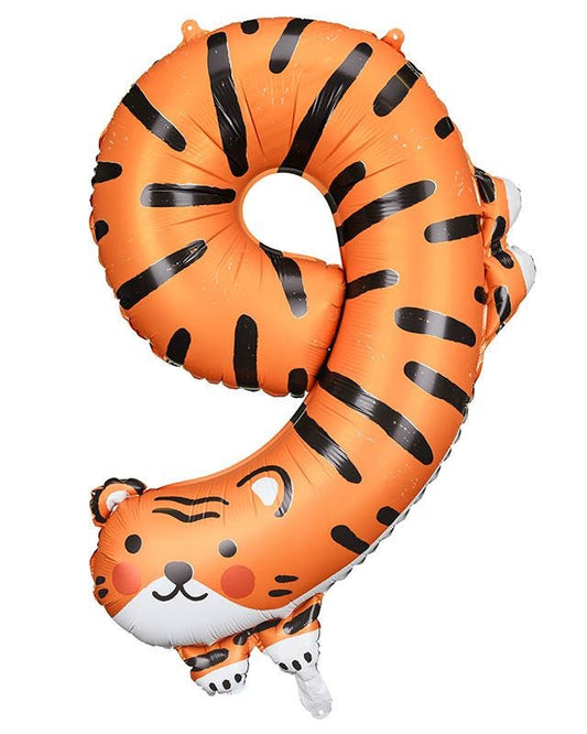 Tiger Number 9 Balloon - 34" Foil
