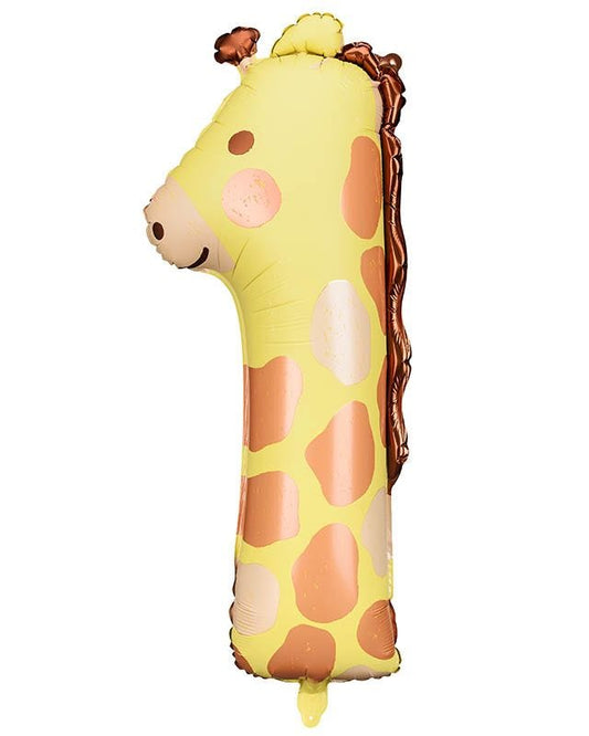 Giraffe Number 1 Balloon - 34" Foil