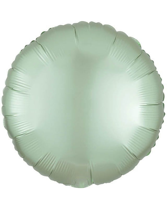 Satin Mint Green Round Balloon - 18" Foil