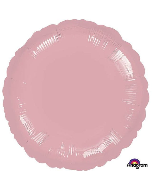 Metallic Pearl Pastel Pink Round Balloon - 18" Foil