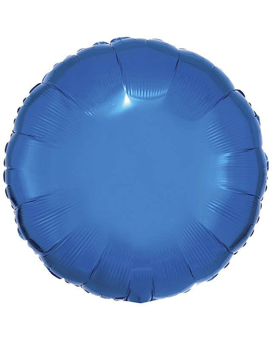Metallic Blue Round Foil Balloon - 18" Foil