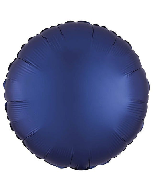 Silk Lustre Navy Blue Round Balloon - 18" Foil