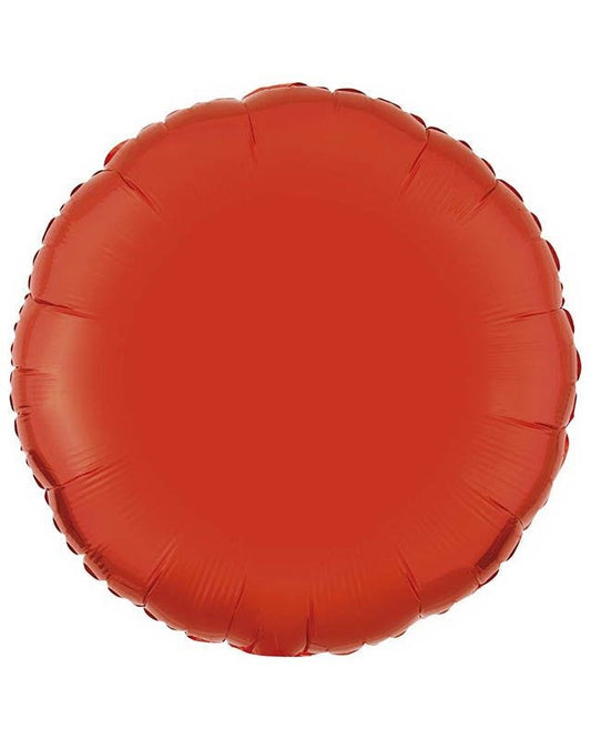 Orange Round Balloon - 18" Foil foil