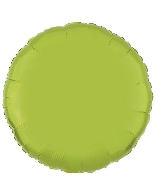 Lime Green Round Foil Balloon - 18" Foil (Unpackaged)