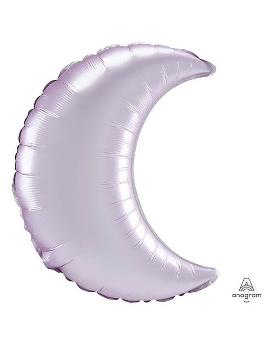 Pastel Pink Satin Luxe Crescent Balloon - 35" Foil