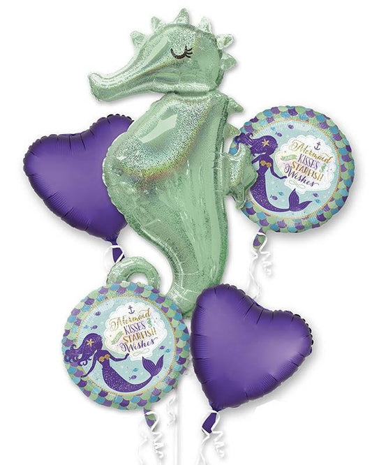 Mermaid Wishes Foil Balloon Bouquet (5pcs)