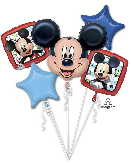 Mickey Mouse Roadster Foil Balloon Bouquet (5pcs)