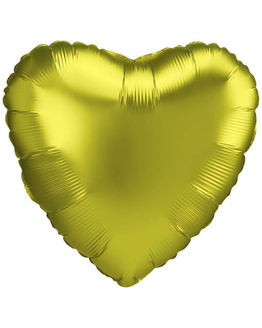 Satin Lemon Heart Balloon - 18" Foil (Unpackaged)