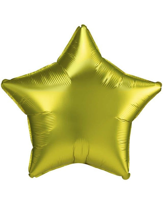 Satin Lemon Star Balloon - 18" Foil (Unpackaged)