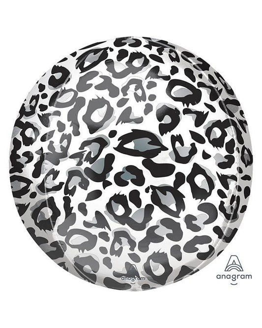 Snow Leopard Print Orbz Balloon - 16"