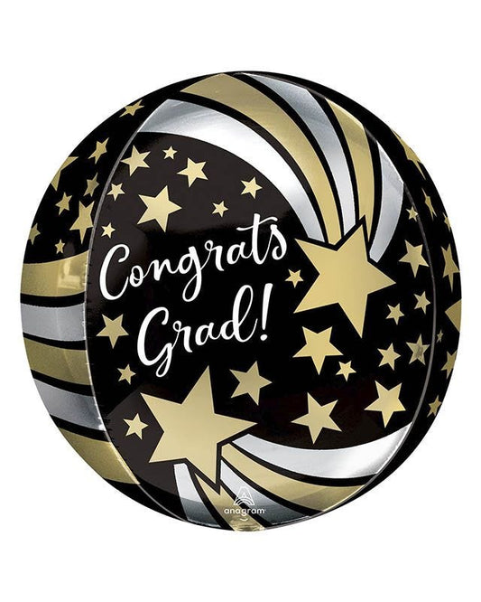 Congrats Grad Stars Orbz Balloon - 16"