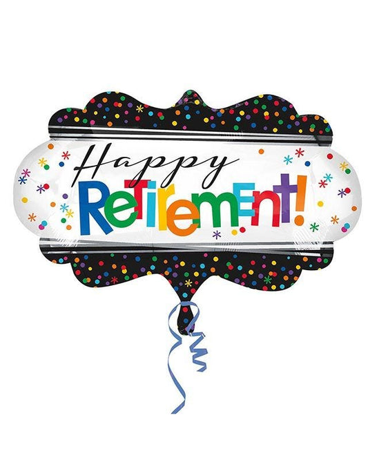 Happy Retirement Supershape Balloon - 27" x 16" Foil