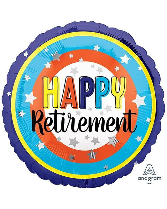 Happy Retirement Circles Balloon - 18" Foil
