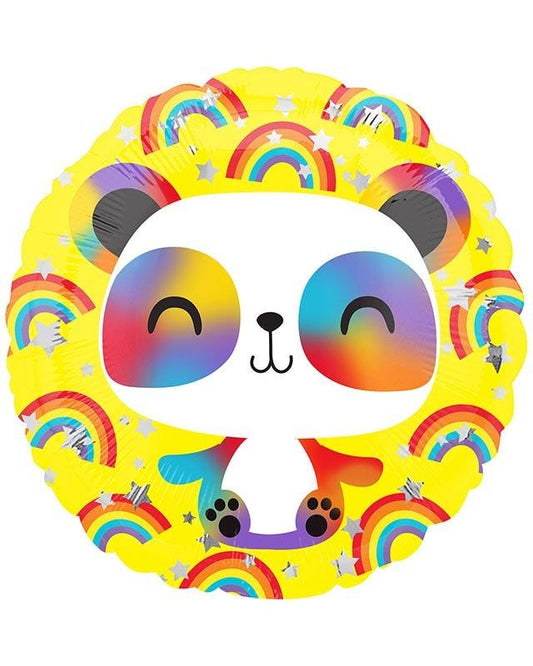 Happy Panda Rainbow Balloon - 18" Foil