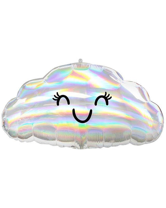 Iridescent Cloud Shaped Balloon - 23" x 12" Foil