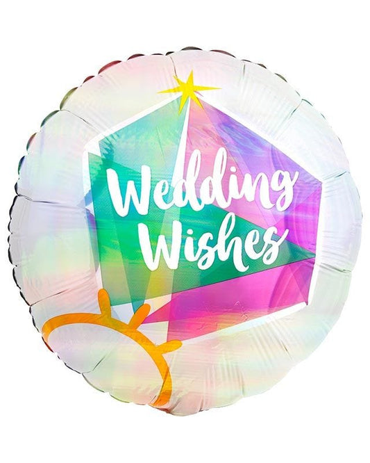 Iridescent Wedding Ring Balloon - 18" Foil