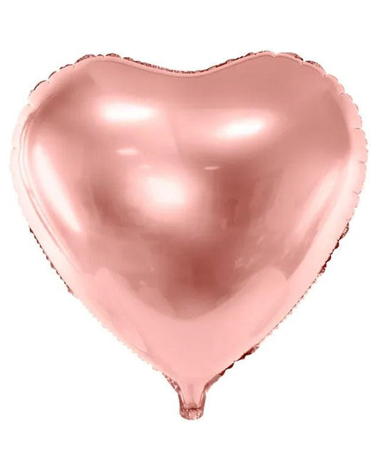Metallic Rose Gold Heart Balloon - 18" Foil