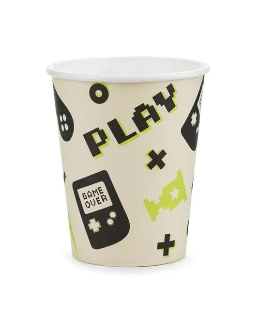 Gaming Party Paper Party Cups 220ml (6pk)