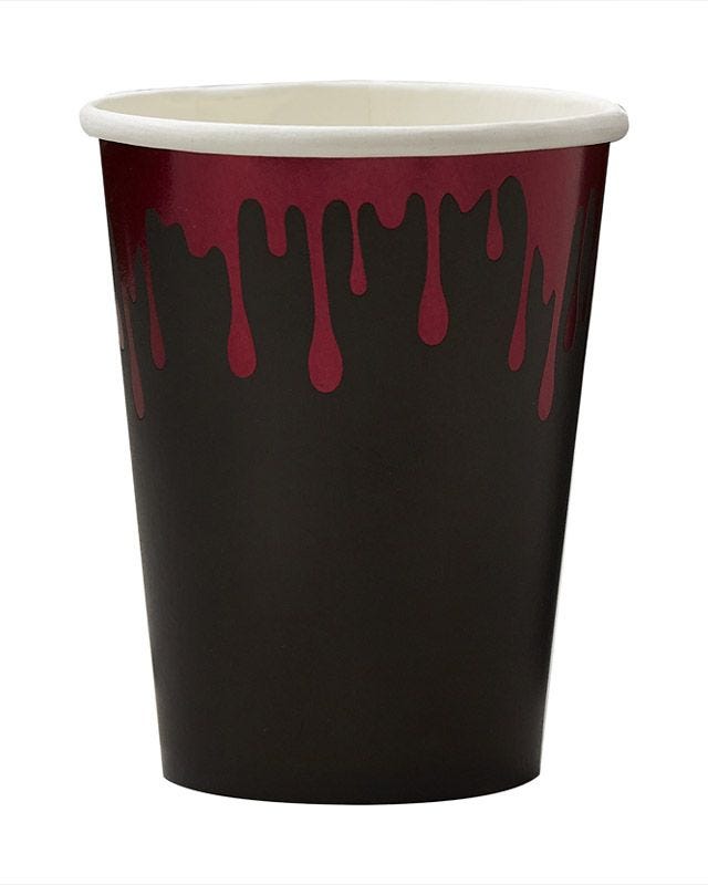 Metallic Ink Blood Drip Paper Cups