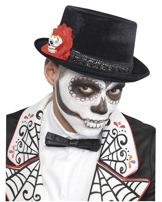 Day of the Dead Flower Top Hat