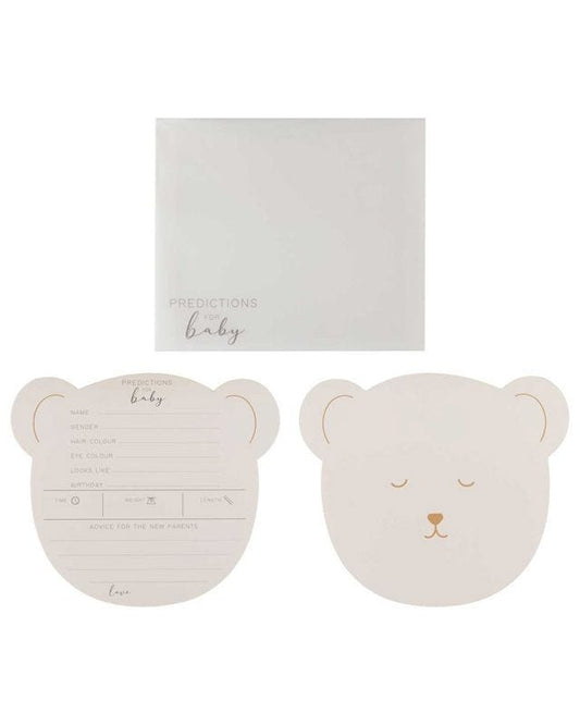 Teddy Bear Baby Shower Advice Cards with Envelopes - 13.5cm x 15.6cm (10pk)