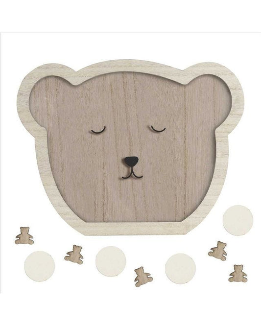 Teddy Bear Wooden Guest Book Alternative - 28cm x 36.5cm