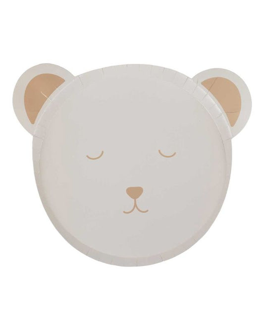 Teddy Bear Baby Shower Paper Plates - 25cm x 29.2cm (8pk)