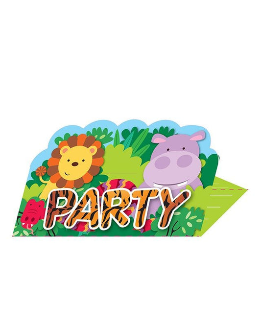 Animal Friends Stand Up Invitations (8pk)