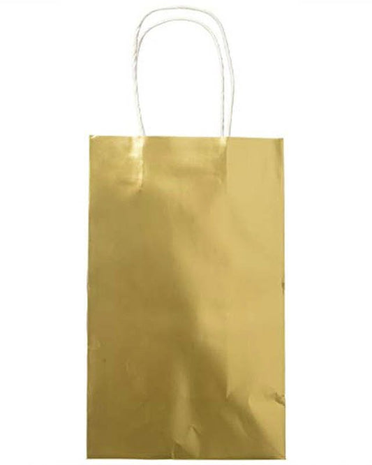 Gold Metallic Paper Loot Bags (8pk)