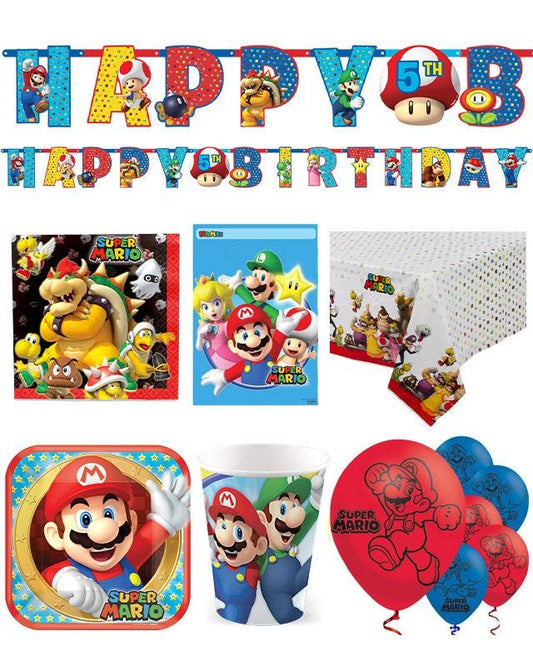 Super Mario Birthday Party Pack - 48 Pcs